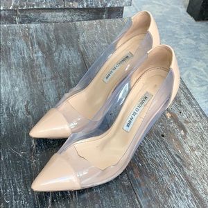 Manolo Blahnik PVC Nude Pumps